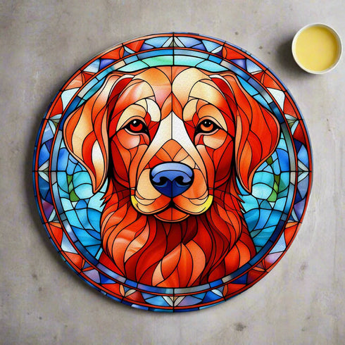 Labrador Fox Red Glass Suncatcher Worktop Saver